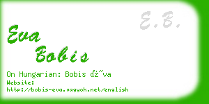eva bobis business card